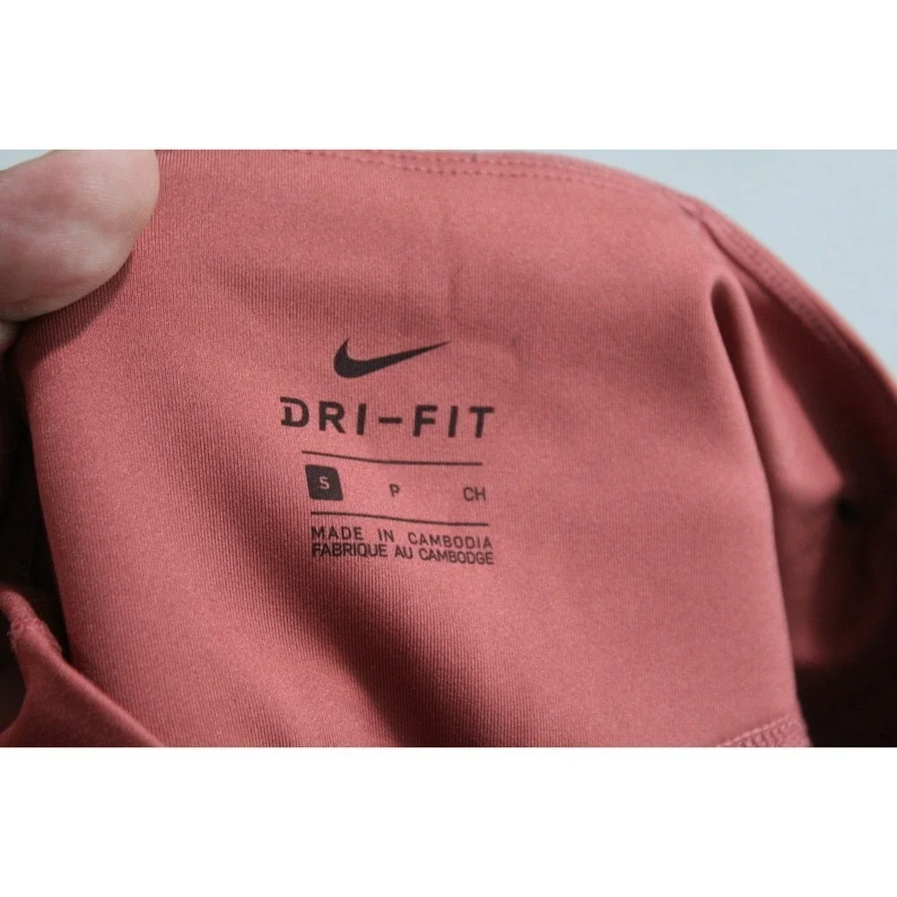 Nike Women Red Leggings Running Dri Fit Active Size Small